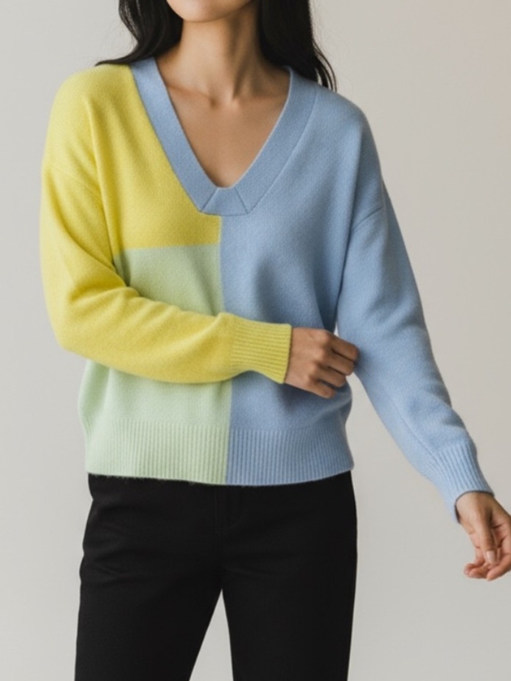 Crush Colorblock Cashmere Sweater